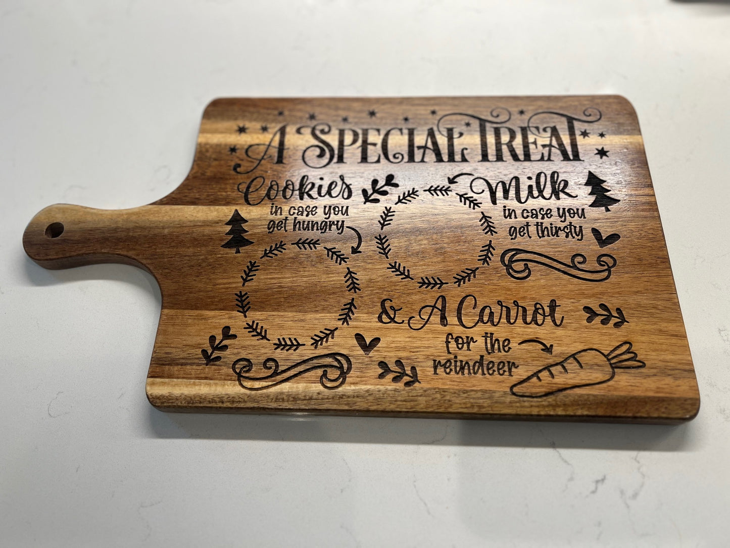 A Gift For Santa Engraved Cutting Board